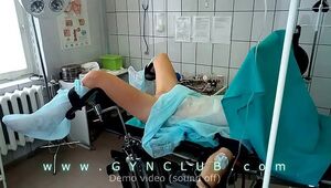 Girl on surgery table - dildo massage
